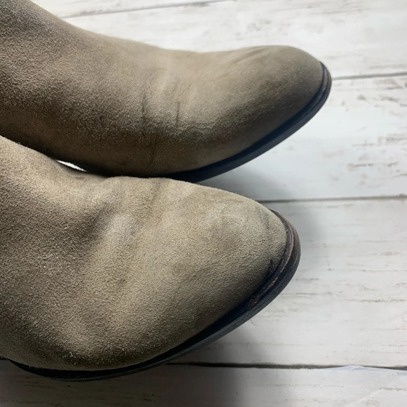Sam Edelman Suede Ankle Boots Tan Joey Booties 6 1/2 Neutral Boho Minimalist - Picture 7 of 16